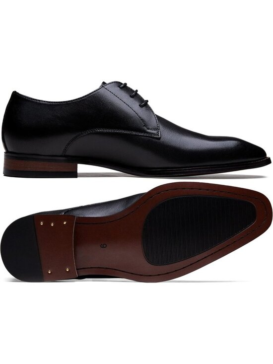 Men\'s Black Dress Shoes Leather Wingtip Formal Business Oxford Shoes
